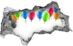 Fototapeta dziura na ścianę Kolorowe balony