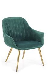 Fotel elegance 2 tapicerka - ciemny zielony, nogi