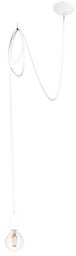 Lampa pająk SPIDER WHITE I biały kabel 3m