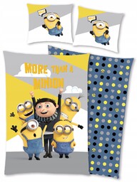 Komplet pościeli 140x200 poszewka 70x90 bawełniana Minions
