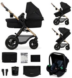 KINDERKRAFT Wózek wielofunkcyjny Moov 2 Air 3w1 Czarny