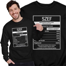 Bluza Dla Szefa Śmieszny Prezent Etykieta GDA Bluza