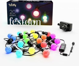 Twinkly Festoon Łańcuch Świetlny, Wielokolorowy, 10M