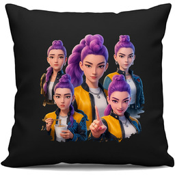 Rumi - czarna poduszka na prezent dla fanów