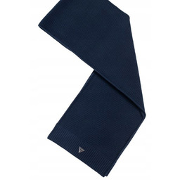 Guess Męski Szalik Zimowy z Logo Granatowy Gna