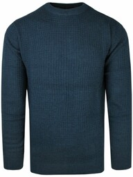 Jednokolorowy, Męski Sweter Bawełniany - Adriano Guinari -