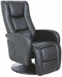 Profeos Czarny rozkładany fotel wypoczynkowy z masażem E6-G85