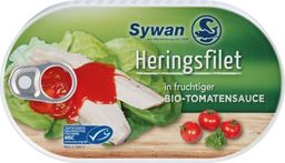FILETY ŚLEDZIOWE W BIO SOSIE POMIDOROWYM 200G SYWAN