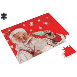 PUZZLE Mikołaj Coca Cola Świąteczne + IMIĘ Pudełko