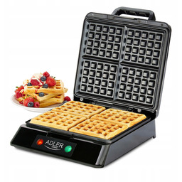 Gofrownica 4 Chrupiące Gofry Duża Moc 1500W Pokrywa
