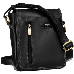 Listonoszka skórzana Peterson PTN TB-7032-COM BLACK czarna