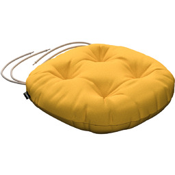 Poduszka na krzesło Adam, żółty, fi 37 x