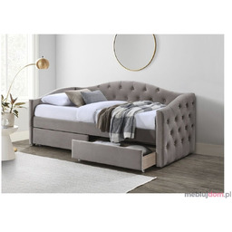 Łóżko tapicerowane ALOHA Halmar 90x200, Beżowe