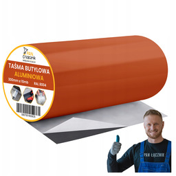 Taśma Butylowa Dekarska Aluminiowa 300mm 10mb RAL8004 Dachowa