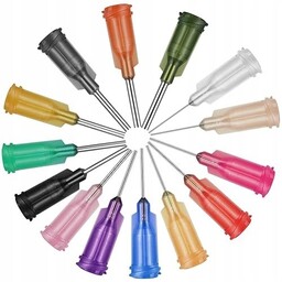 Igły dozujące tępe 84 szt. 14 rozmiarów kleju