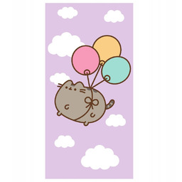 Ręcznik Pusheen Licencyjny Kąpielowo-Plażowy Fioletowy z Balonami