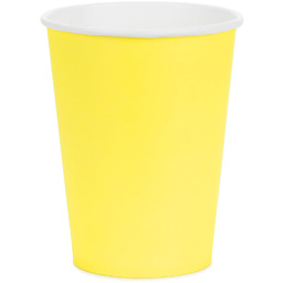 Kubeczki papierowe żółte - 250 ml - 6