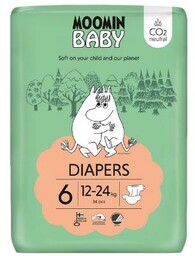 MOOMIN BABY Diapers Pieluszki ekologiczne 6 (12-24kg), 34szt.