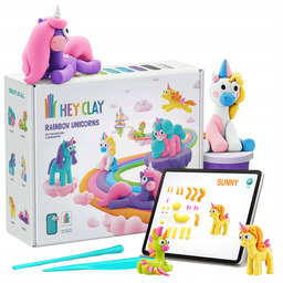 Hey Clay Tęczowe jednorożce Masa plastyczna do zabawy+