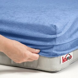 Prześcieradło frotte z gumką 160x220 niebieskie F30-160