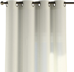 Zasłona na kółkach 1 szt., prześwitujący ecru, Romantica