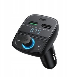 Ugreen Transmiter Fm Bluetooth 5.0 ładowarka samochodowa MP3