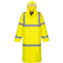 H445 - Płaszcz wodoodporny, ostrzegawczy 122cm - żółty
