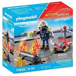 Playmobil, Strażak z pompą wodną 71826, klocki