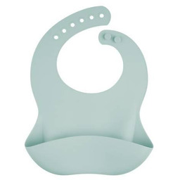 CANPOL BABIES Śliniak silikonowy z kieszonką miętowy, 1szt.