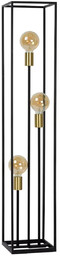 Prostokątna lampa podłogowa RUBEN 00724/03/30 Lucide czarny złoty