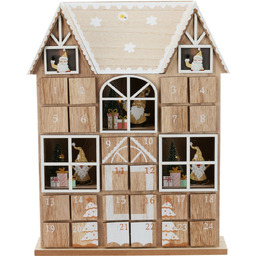 Kalendarz adwentowy z lampkami LED Santa s house