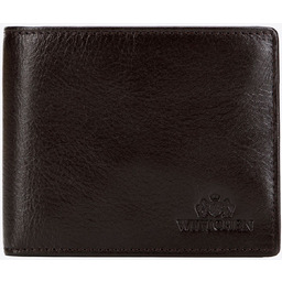 Elegancki męski portfel ze skóry naturalnej brązowy