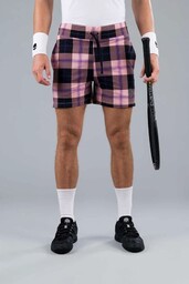 Spodenki Męskie Hydrogen Tartan Shorts Pink/Black