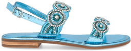 Eleganckie zdobne sandały - LEJADE 3755 BŁĘKITNE