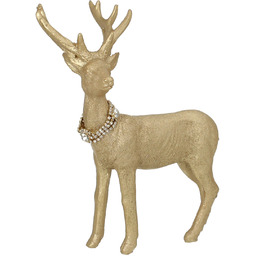 Figurka Deer Gold 18x8x23 cm, 18x8x23 cm