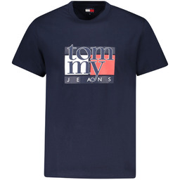 TOMMY HILFIGER MĘSKA KOSZULKA Z KRÓTKIM RĘKAWEM NIEBIESKA