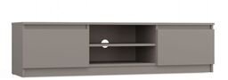 Szafka RTV, Malwa, 140x40x36 cm, szary, mat