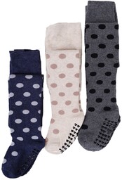 Rajstopy dziewczęce bawełniane we wzory z ABS 3PAK