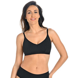 Biustonosz bawełniany braletka Bianca czarna, Teyli