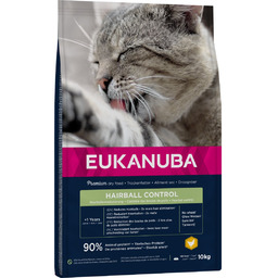 EUKANUBA Hairball Control Z Kurczakiem 10kg Sucha Karma