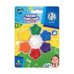 Kredki świecowe GWIAZDKI 6 szt Astra Baby AS316023003-83213