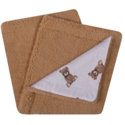 UVIE Kocyk Teddy Miś 87x77 cm brązowy