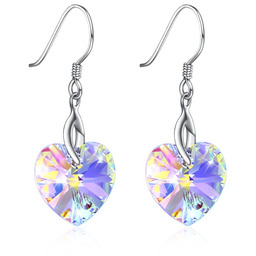 Kolczyki SREBRO 925 Serca cyrkonie Swarovski