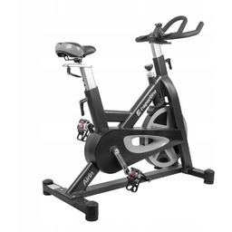 Rower spinningowy treningowy inSPORTline Airin srebrny Mata pod