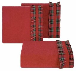 Ręcznik świąteczny SANTA 50 x 90 cm czerwony
