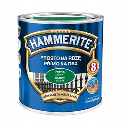Hammerite farba na rdzę Połysk Zielony 2,5L