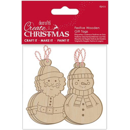 Create Christmas Etykiety prezentowe, drewniane, jeden rozmiar