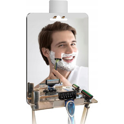 Lusterko Łazienkowe Prysznicowe Z Półką Do Golenia Nieparujące