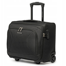 Puccini Walizka Kabinowa Podróżna Torba Miękka Pilotka Czarna