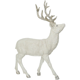 Figurka Deer White 32x12x39 cm silver, 32x12x39 cm